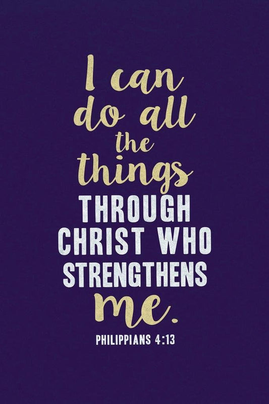 Philippians 4 13 I Can Do All Things through Christ Who Strengthens Me Quotemotivational Cool Wall Art Print Poster 24X36